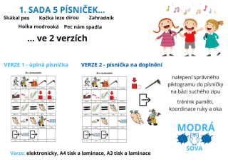 1. SADA 5 lidových písniček (v celku + na doplnění)